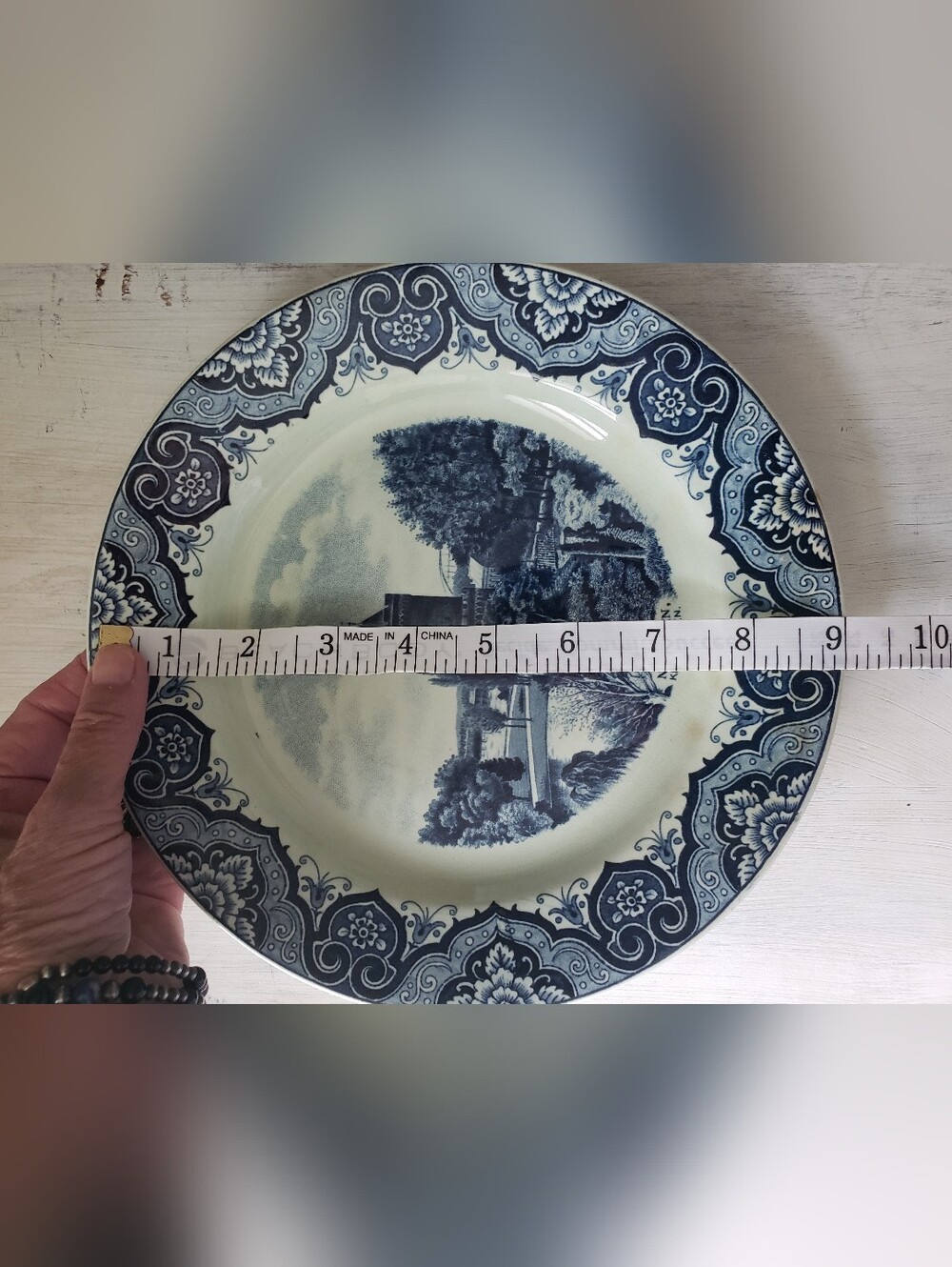 2 Vintage Holland Delft Blue Souvenir Plates Set of 2 - Nijmegen Landmarks - Picture 7 of 12